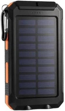 Rugged Solar Power Bank with Flashlight