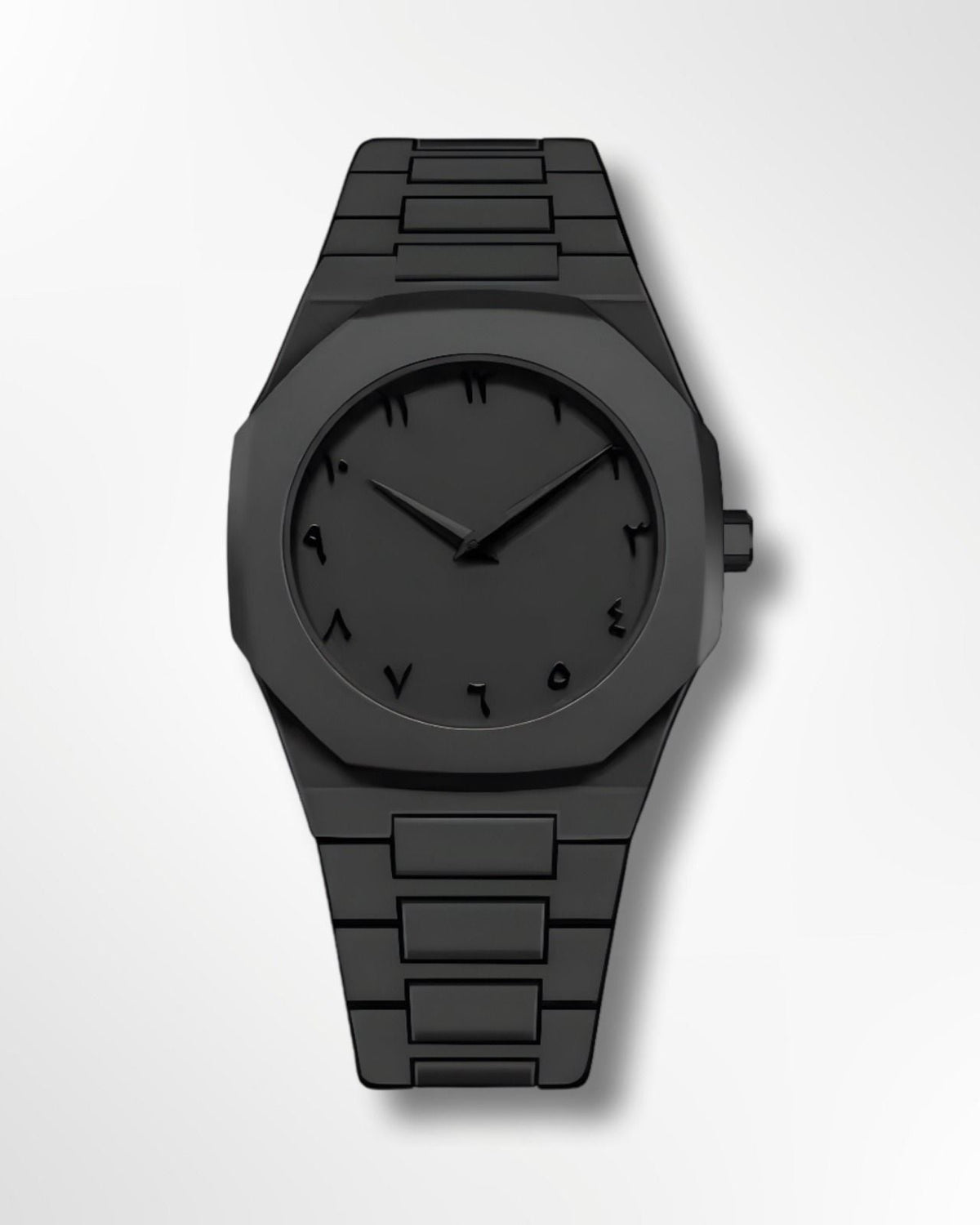 Men's Stainless Steel Watch with Arabic Numeral Dial