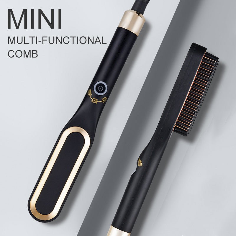 Mini Tourmaline Ceramic Hair Straightener Brush