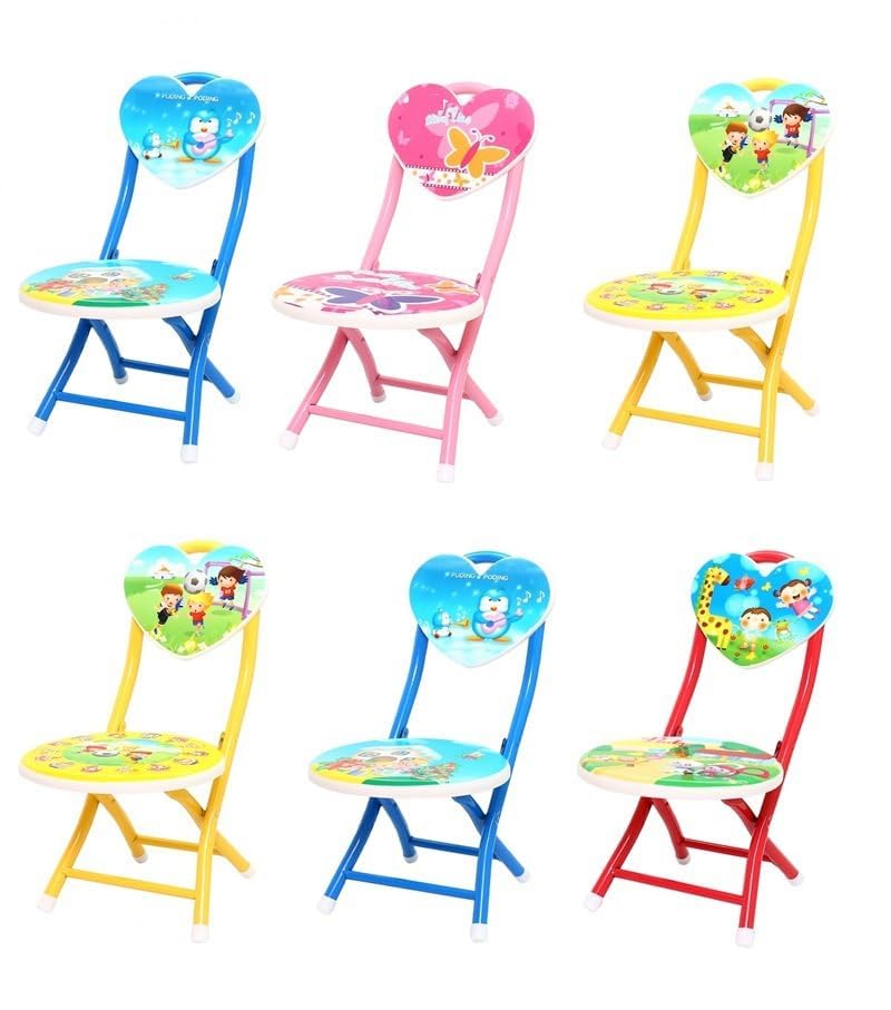 Kids Folding Chair with Heart-Shaped Backrest