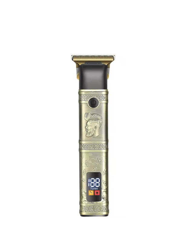 Gold Metal T-Blade Hair Trimmer with LCD Display