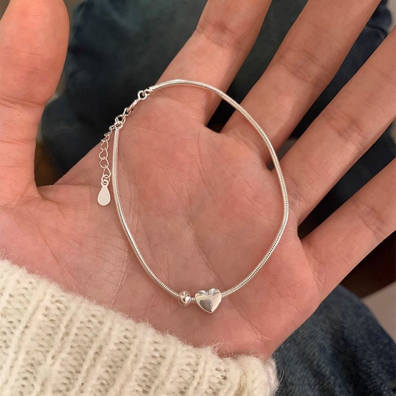 Women's 925 Sterling Silver Heart Bracelet