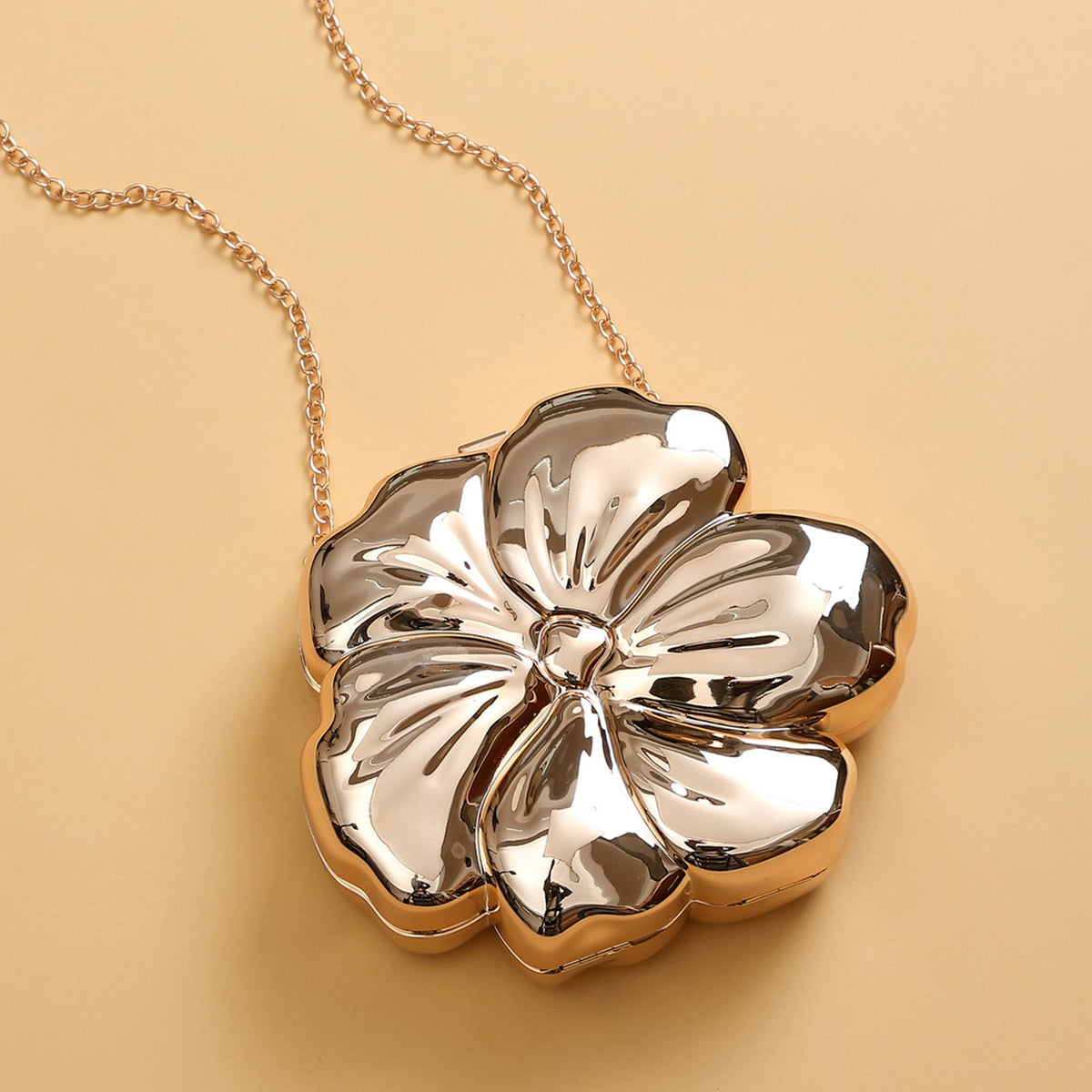 Round Acrylic Floral Crossbody Bag
