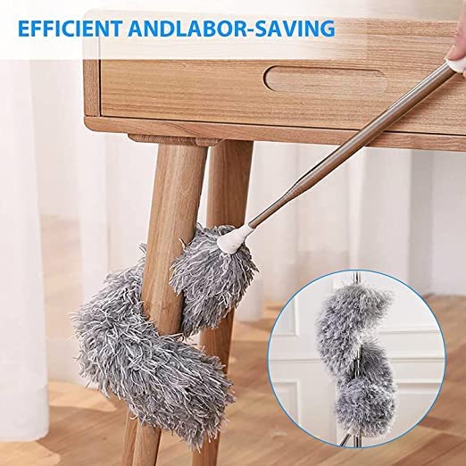 Bendable Microfiber Dust Cleaner with Extendable Handle