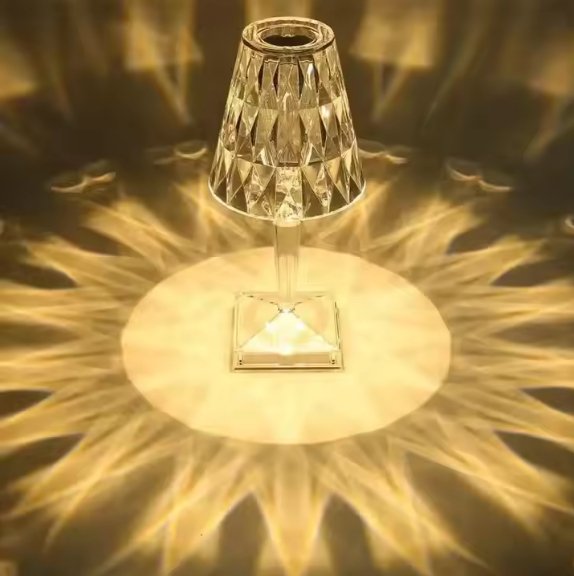 Crystal Base Touch Table Lamp