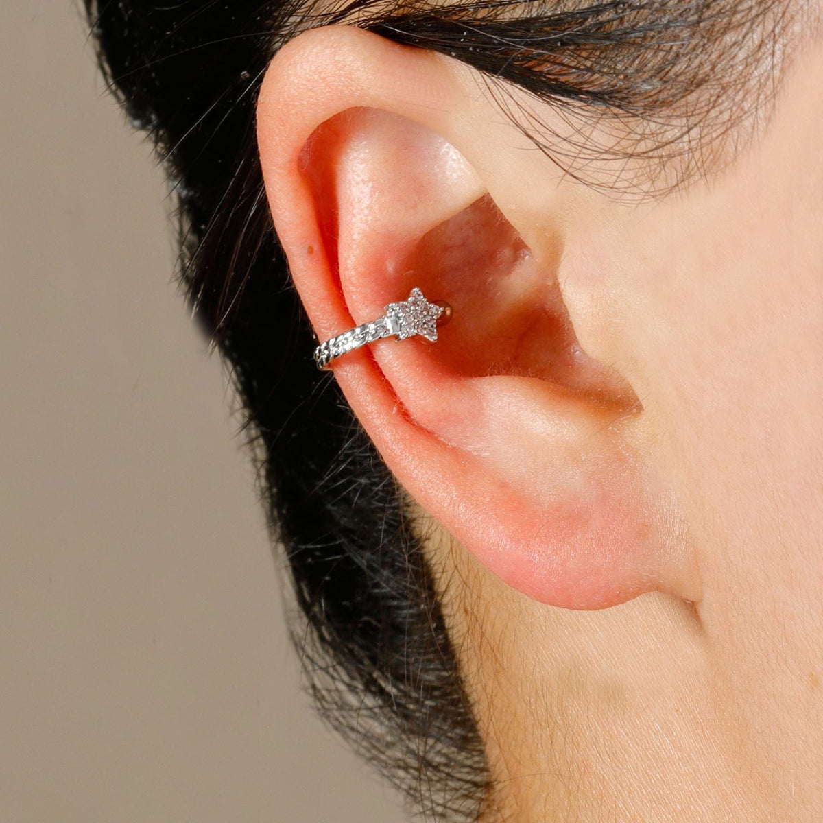 Electroplated Copper Star Earring