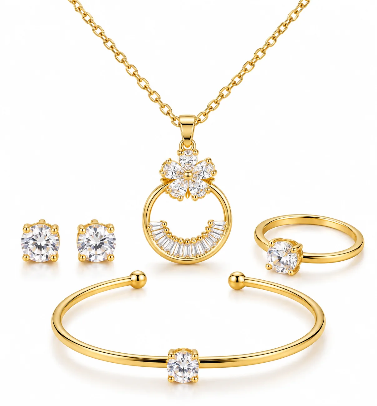 Sparkle Gold Jewelry Set