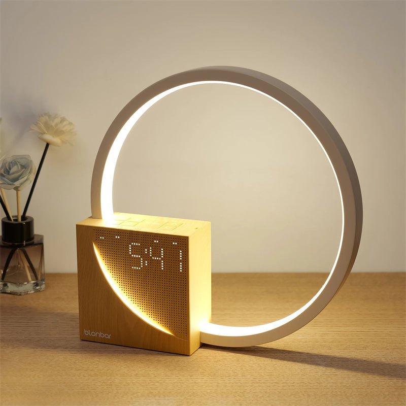 Touch Bedside Lamp with Alarm Clock and Nature Sounds