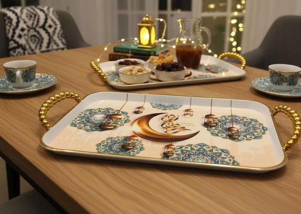 Ramadan Kareem Rectangular Decorative Serving Tray