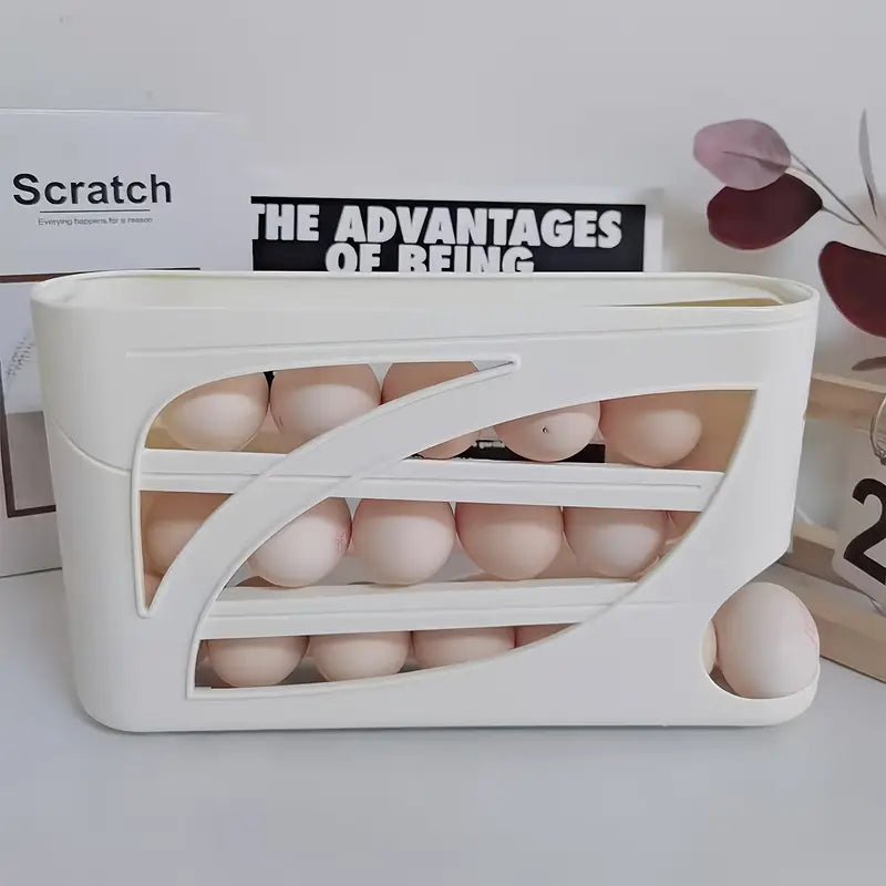 3-Tier Rolling Egg Dispenser Rack