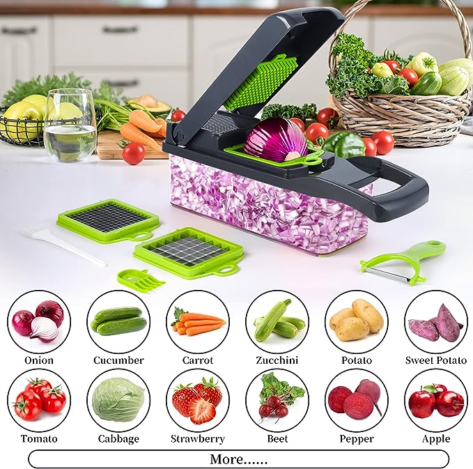 Vegetable Chopper and Slicer with Container