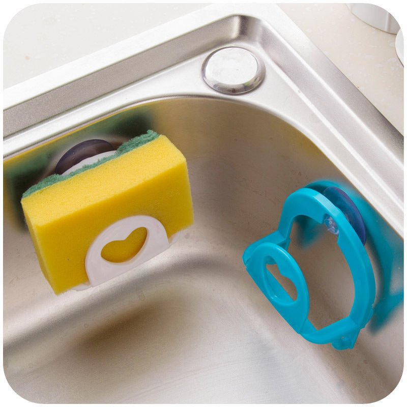 Plastic Suction-Cup Sponge Storage Rack