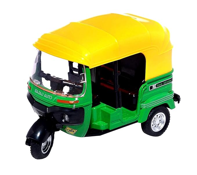 Transparent Three-Wheeler Toy with Visible Gears