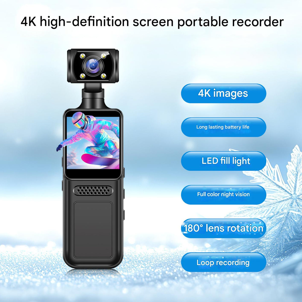 Mini 1080P Video Recorder with Rotating Lens