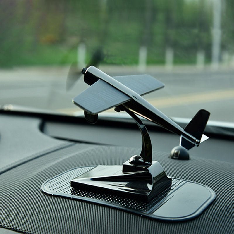 Solar Rotary Airplane Car Ornament