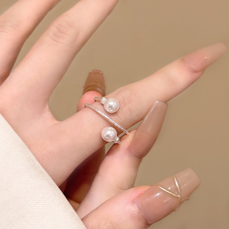 Women's Adjustable Imitation Pearl Ring