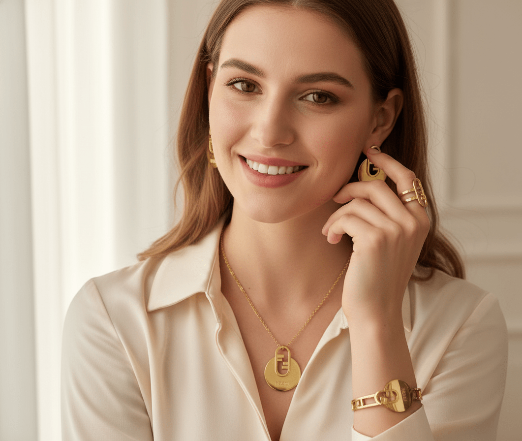Gold Plated Pendant Jewelry Set