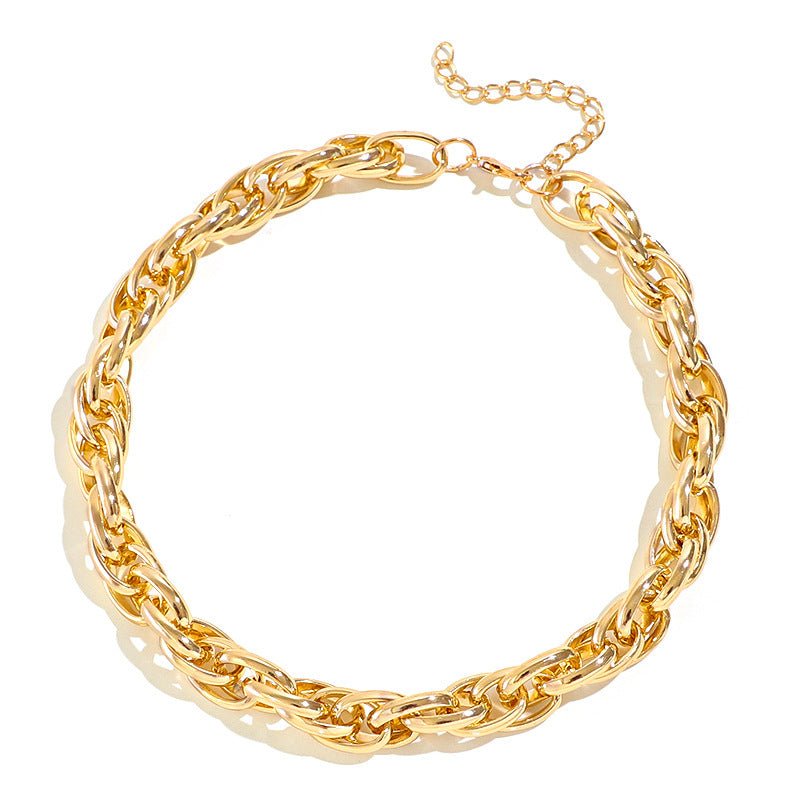 Women's Gold-Colour Chunky Chain Necklace