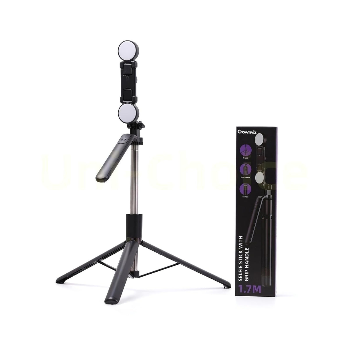 Foldable Selfie Stick Tripod with Grip Handle