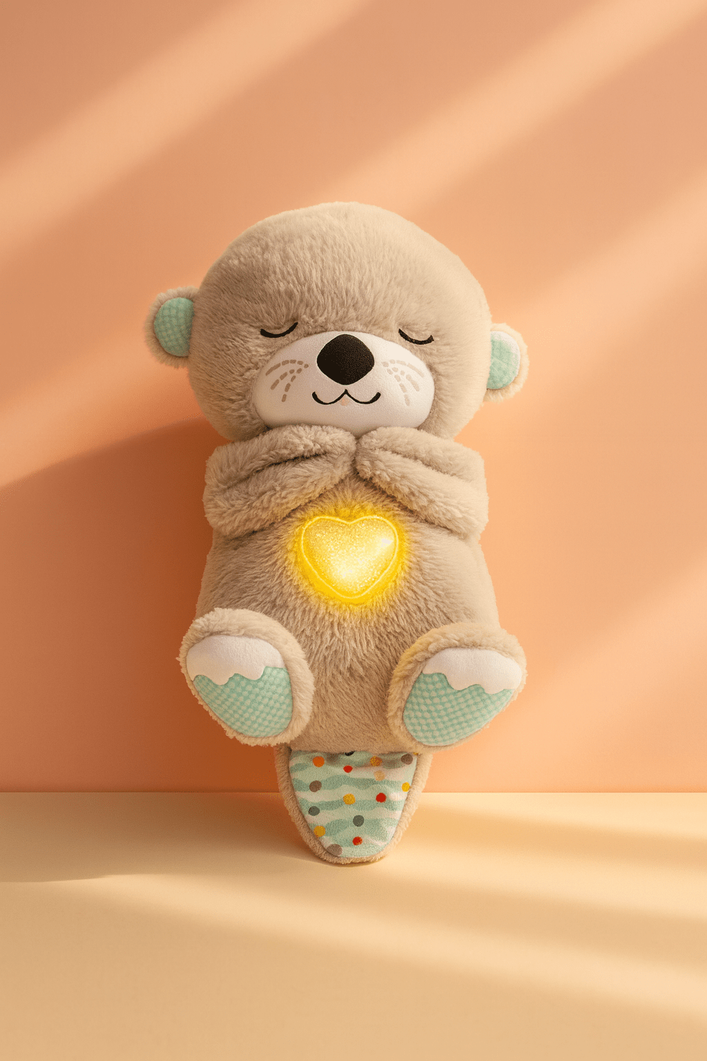 25 cm Plush Bear with Light, Sound and Breathing Motion