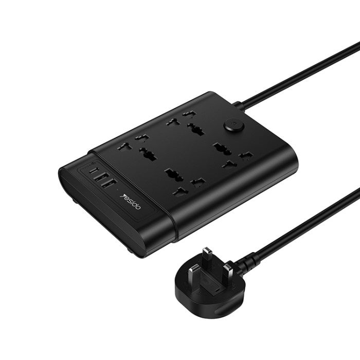 Multi Port Power Socket with USB-C and QC3.0 Charging