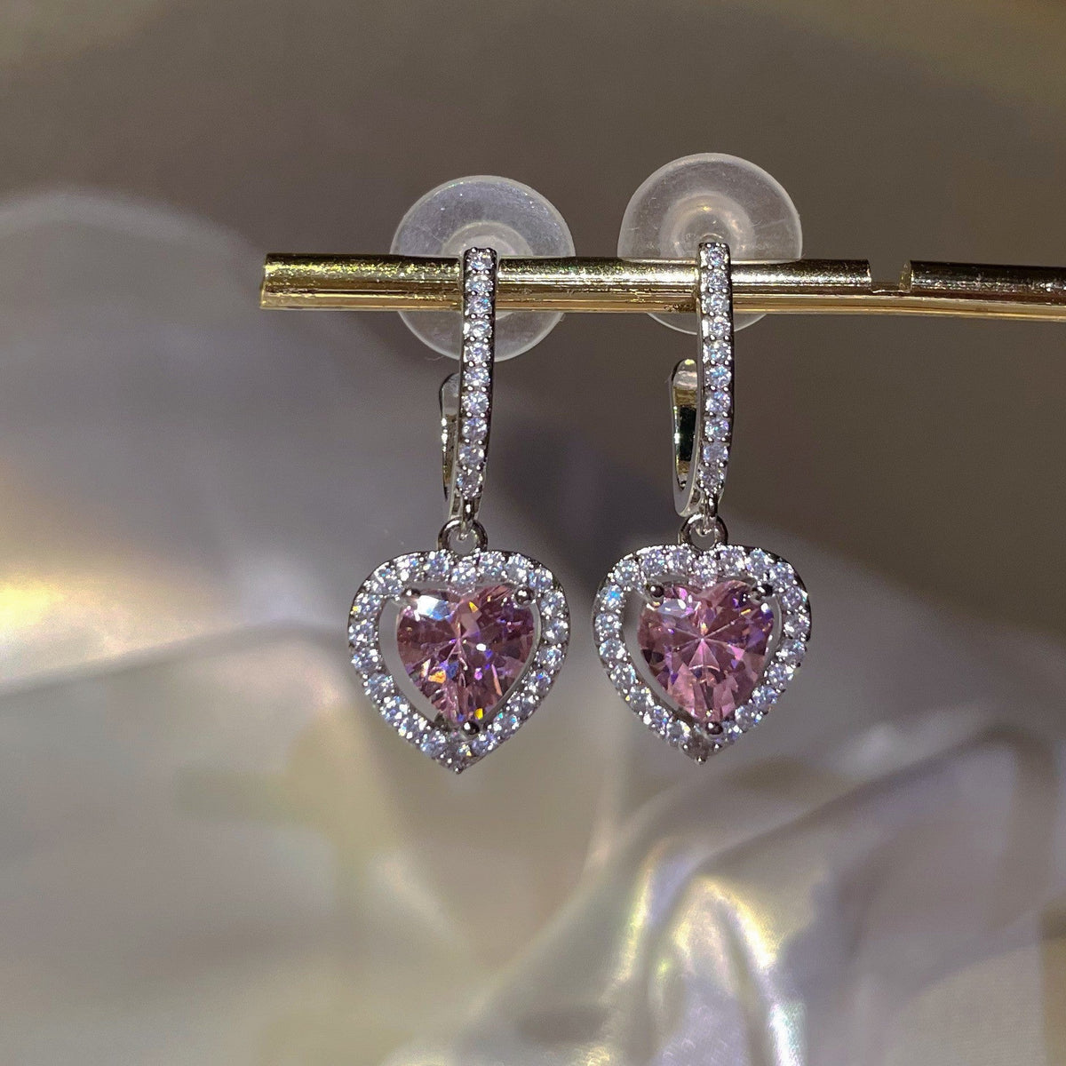 Women's Heart-Shaped Alloy Earrings