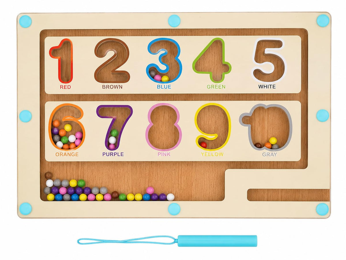 Magnetic Bead Number Maze Board