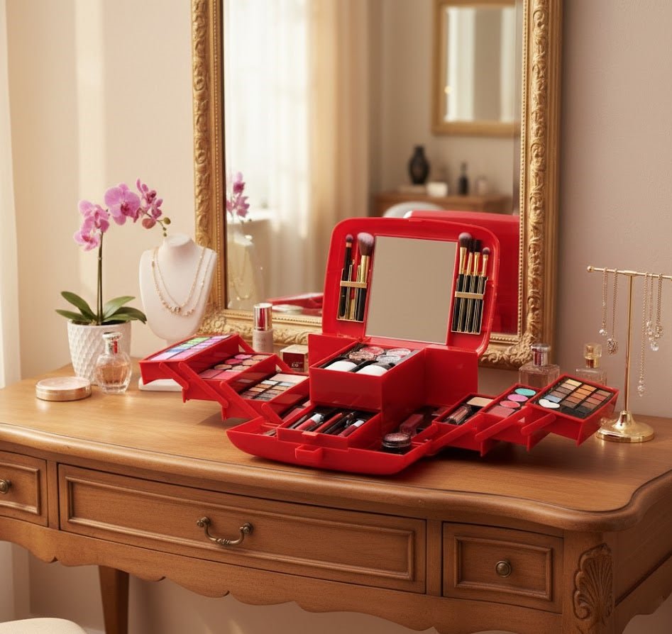 Multi-Layer Vanity Case Makeup Kit with Mirror