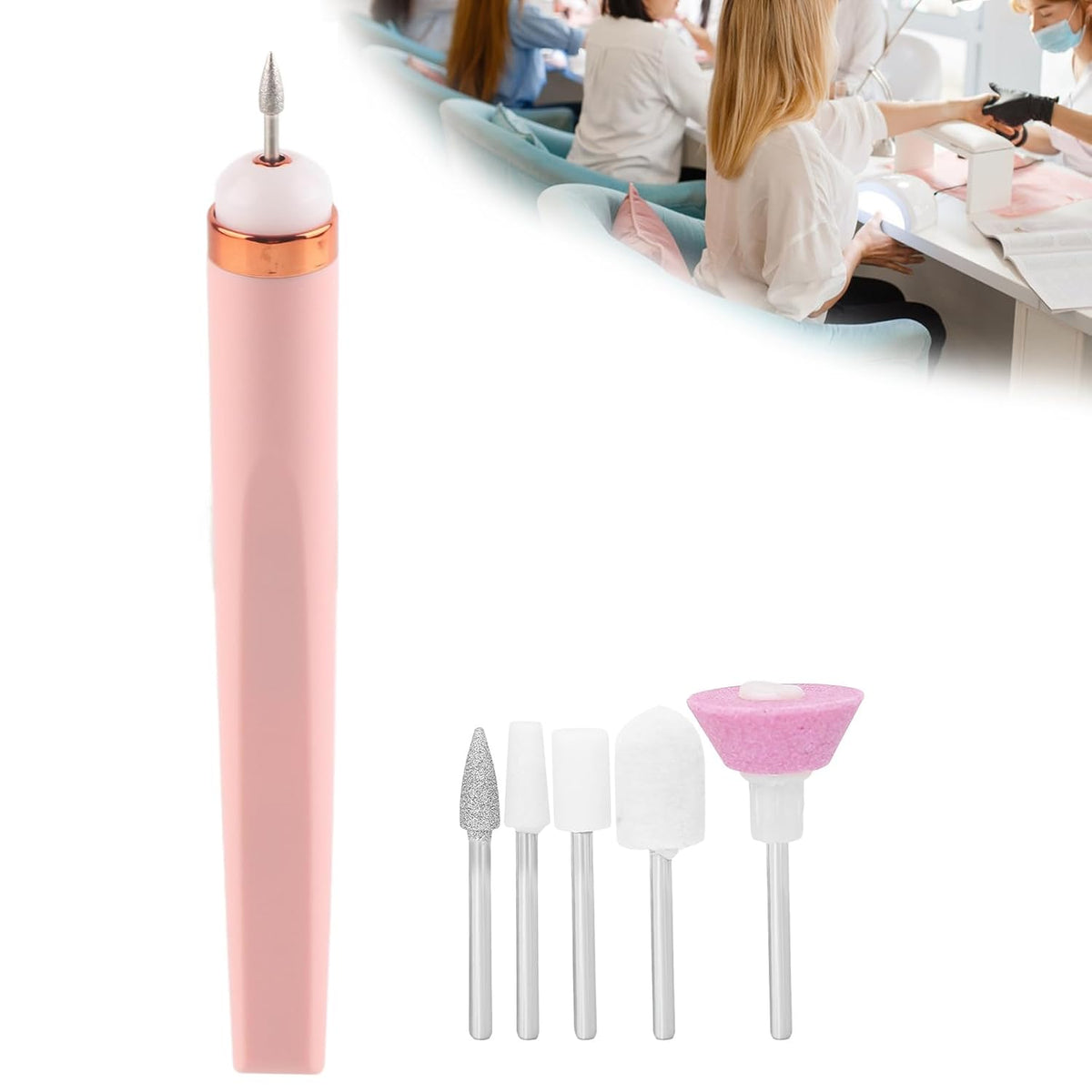 Rechargeable Manicure and Pedicure Tool with LED Light