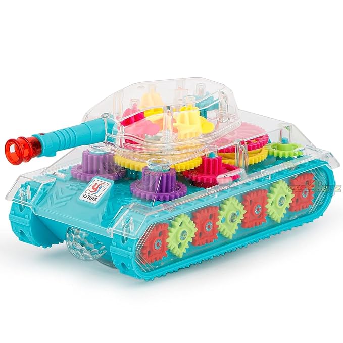Transparent Tank Toy with LED Lights and Music