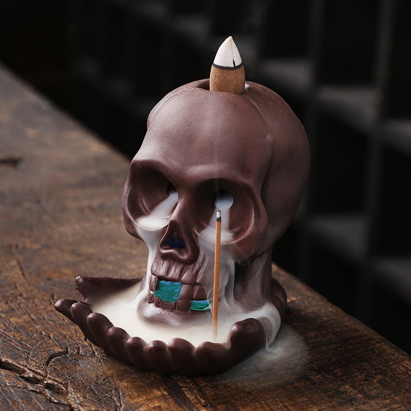 Purple Clay Halloween Backflow Incense Burner